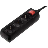 Hama Stekkerdoos 3-voudig-schakelaar Zwart 1,4m - 30392
