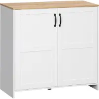 HOMCOM -Dressoir-Spaanplaat-90x39,5x88cm-Wit