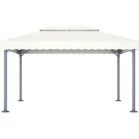 Syfax Prieel 400x300 cm aluminium crème
