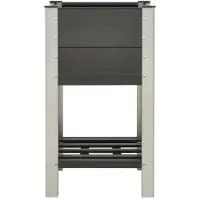 vidaXL Plantenbak verhoogd met schap 50x50x90 cm HKC grijs