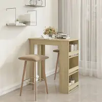 Prolenta Maison Exclusive - Barkruk met plankje, Sonoma-eikenhout, 102x50x103,5 cm, houtvezel