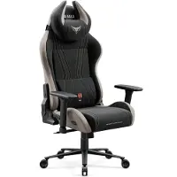 Diablo Chairs - Gaming stoel X-Horn 2.0 Bureaustoel verstelbaar - Normale maat - Zwart / Grijs