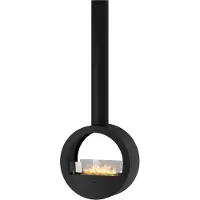 SOLOLED Incyrcle Slim 2Side -ethanolhaard voor verlaagde plafonds - Ronde design biohaard met dubbele open voorkant, 70 cm
