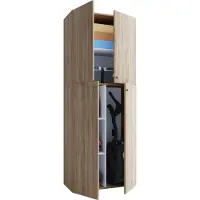 VCM Lona Universele kast Schoonmaakkast 4 deuren Sonoma eiken decor.