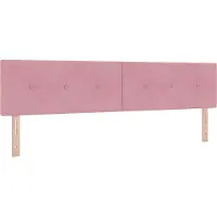 vidaXL LED Hoofdbord met LED-stripverlichting Roze 200 cm Fluweel