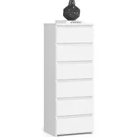 Akord Ladekast CL6 met 6 Lades / Furniture Factory / Wit / 40x109x35 cm