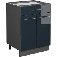 Vicco Fame-Line Keukenonderkasten – 60 cm met lade, WB Antraciet Donkerblauw hoogglans