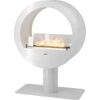 SOLOLED Incyrcle Stand 2Side -ethanol werkbladkachel - Ronde design -ethanol kachel met dubbele voorzijde, diameter 70 cm, wit