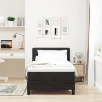 Prolenta Maison Exclusive - LED boxspringbed met hoofdeinde, zwart, 100 x 200 cm, fluweel