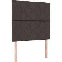 vidaXL LED Hoofdbord Bruin Stof
