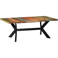 Prolenta Maison Exclusive - Eettafel 200x100x75 cm, massief gerecycled hout
