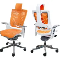 Mendler Bureaustoel MERRYFAIR Wau 2b, bureaustoel draaistoel, harde kuip, ergonomisch ~ oranje