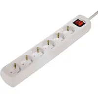 Hama Distributiepaneel 6-Weg met Schakelaar-Kinderbescherming Couperen-circuit CA 230 V uitgangsconnectoren: 6 3 m wit