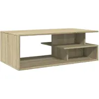 vidaXL Salontafel 102x55x35 cm bewerkt hout sonoma eikenkleurig