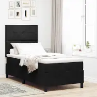 Prolenta Maison Exclusive - LED boxspringbed met hoofdeinde, zwart, 80 x 200 cm, fluweel