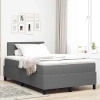 Prolenta Maison Exclusive - LED boxspringbed met hoofdeinde, lichtgrijs en wit, 120 x 190 cm