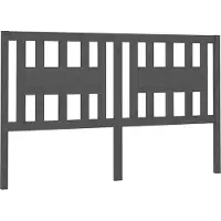 vidaXL Hoofdbord 166x4x100 cm massief grenenhout grijs