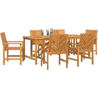 Syfax Tuin eettafelset 7 st Bruin Massief Acaciahout
