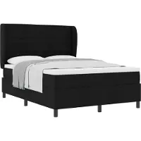 vidaXL Boxspring bed met matras met hoofdeinde Zwart 160 x 200 cm Stof