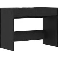 vidaXL Bureau, zwart, eikenlook, 101x50x76,5 cm, houtvezel
