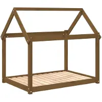 Syfax Hondenmand 111x80x100 cm massief grenenhout honingbruin
