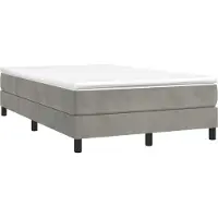 Syfax Boxspring met matras fluweel lichtgrijs 120x200 cm