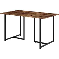 Vicco Merido Eettafel – 140 x 80 cm Eiken rustiek/zwart