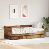 Prolenta Maison Exclusive - Dagbed met hoofdeinde van gerecycled hout, 90 x 190 cm, composiethout