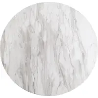 House Nordic Witte marmerlook eettafel met messing poten