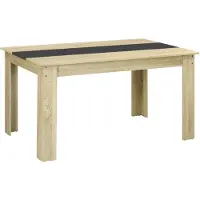 HOMCOM -Eettafel-Spaanplaat-140x89,5x75cm-Eiken