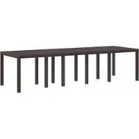 Syfax Tuinstafel Bruin 300 x 100 x 73 cm poly rattan