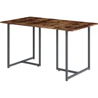 Vicco Merido Eettafel – 140 x 80 cm Eiken rustiek/grijs