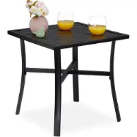 Relaxdays tuintafel - 46 x 46 cm - voor 4 personen - tot 60 kg - staal