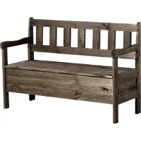 Kadax Tuinbank met opbergruimte, 120 x 47 x 81,5 cm, vezelplaat borst rugleuning, weerbestendig, voor tuin, balkon (120 cm, donkerbruin)