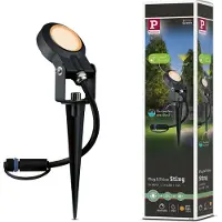 Paulmann Plug & Shine Sting earth spike spot 2200K 1 eenheid Sting, dimbaar, zwart, Aluminium, Modern