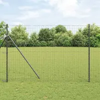 Syfax Euro-hek met grondbevestiging 10 x 1,5 m PVC-Coated Staal Grijs