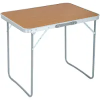 Akord Opvouwbare Campingtafel ARES 70x50 cm Bruin Hout-Aluminium