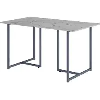 Vicco Merido Eettafel – 140 x 80 cm Grijs/marmer-wit