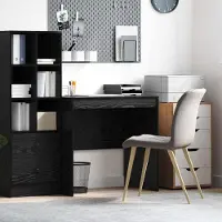 Prolenta Maison Exclusive - Bureau, zwart, eikenhoutlook, 80 x 50 x 76 cm