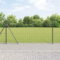 Syfax Euro-hek met betonnen voetstuk 10 x 1 m PVC-Coated Staal Grijs