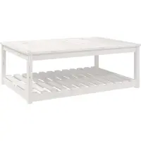 Syfax Tuintafel 121x82,5x45 cm massief grenenhout wit