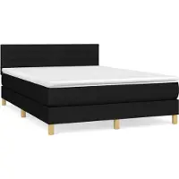 Syfax Boxspring met matras stof zwart 140x200 cm
