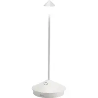 Zafferano Pina 3K tafellamp IP54 wit 3K, dimbaar, wit / opaal, Woon-/ Eetkamer, Aluminium, Modern