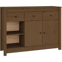 Syfax Dressoir 100x35x74 cm massief grenenhout honingbruin