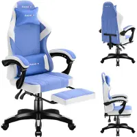 Huzaro Force 3.7 Ergonomische Gamestoel met Voetsteun - Comfortabele Bureaustoel - Blue
