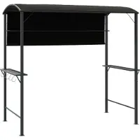 Syfax Prieel met dak 220x110x200 cm antracietkleurig