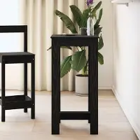 Prolenta Maison Exclusive - Barkruk, 51 x 50 x 103,5 cm, materiaal: houtvezel, kleur: zwart, afwerking: eikenlook