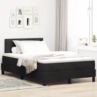 Prolenta Maison Exclusive - LED boxspringbed met hoofdeinde, zwart, 120 x 190 cm, fluweel