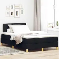 Prolenta Maison Exclusive - LED boxspringbed met hoofdeinde, zwart, 120 x 190 cm, gestoffeerd