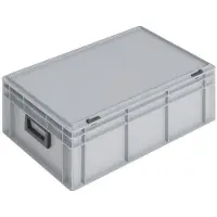 Lockweiler Kunststof koffer | L600xB400xH233 mm PP 2 grepen | schuifsluiting grijs 42 l | 1 stuk - PC422M-139242210118 PC422M-139242210118